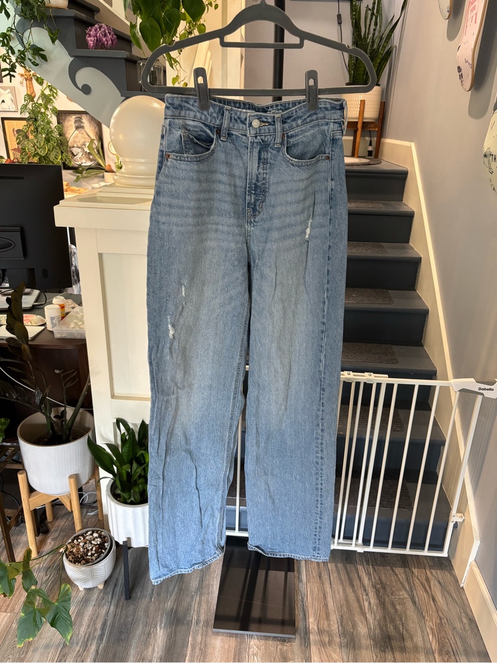 Old Navy Medium Wash Curvy Wide-Leg Jeans Size 4 Tall